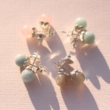 Four-Leaf Clover Gemstone Earrings