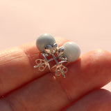 Four-Leaf Clover Gemstone Earrings