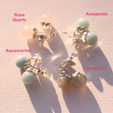 Four-Leaf Clover Gemstone Earrings