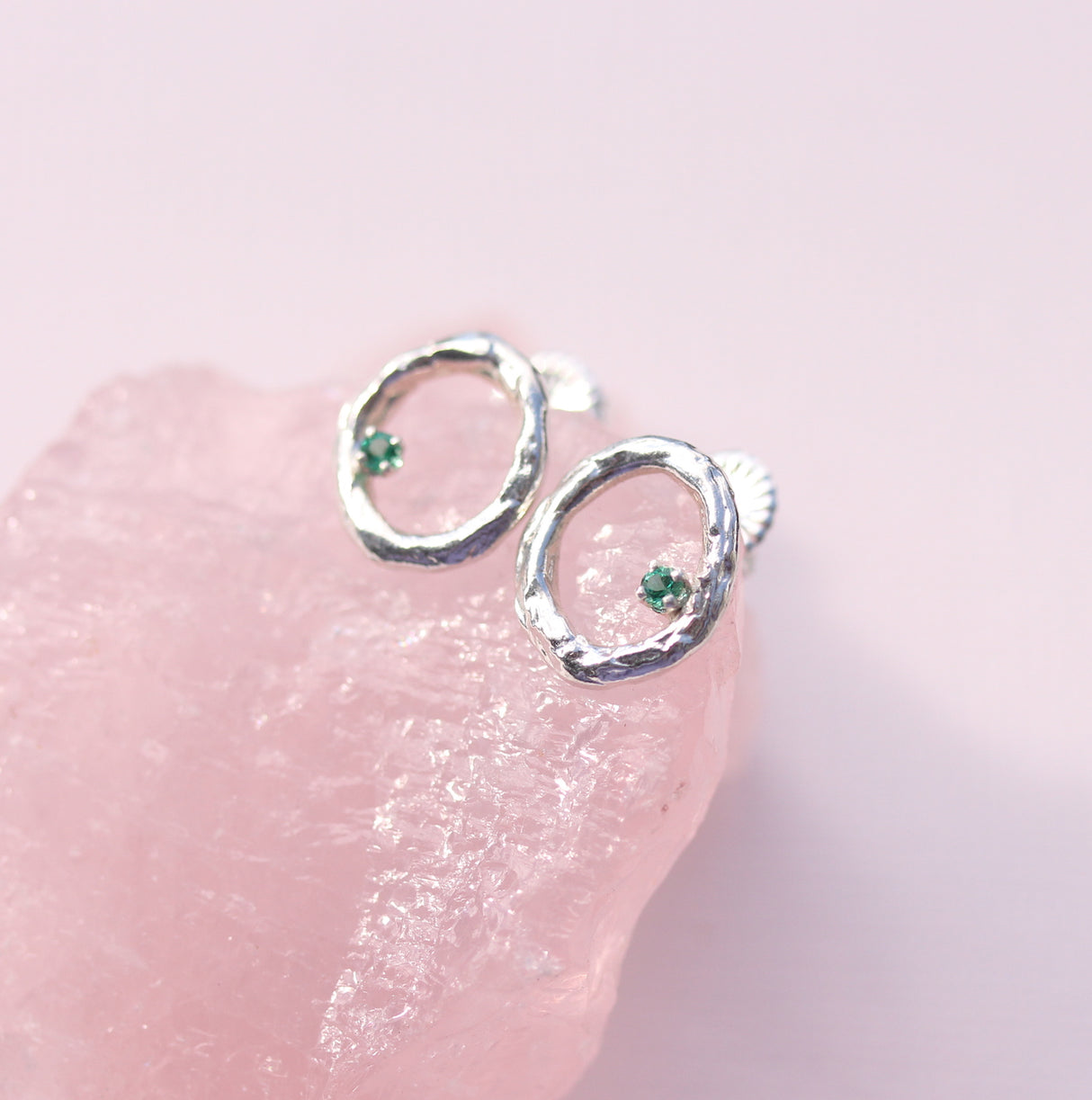 Blooming Branch Circle Earrings