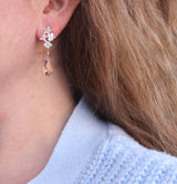 Forget me not drop earrings