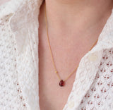 Garnet Pear Necklace - Kathryn Rebecca