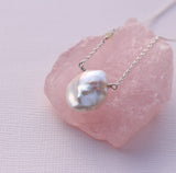 Sterling Silver Necklace with Keisha Pearl & Opal