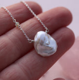 Sterling Silver Necklace with Keisha Pearl & Opal