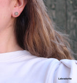 Four-Leaf Clover Gemstone Earrings