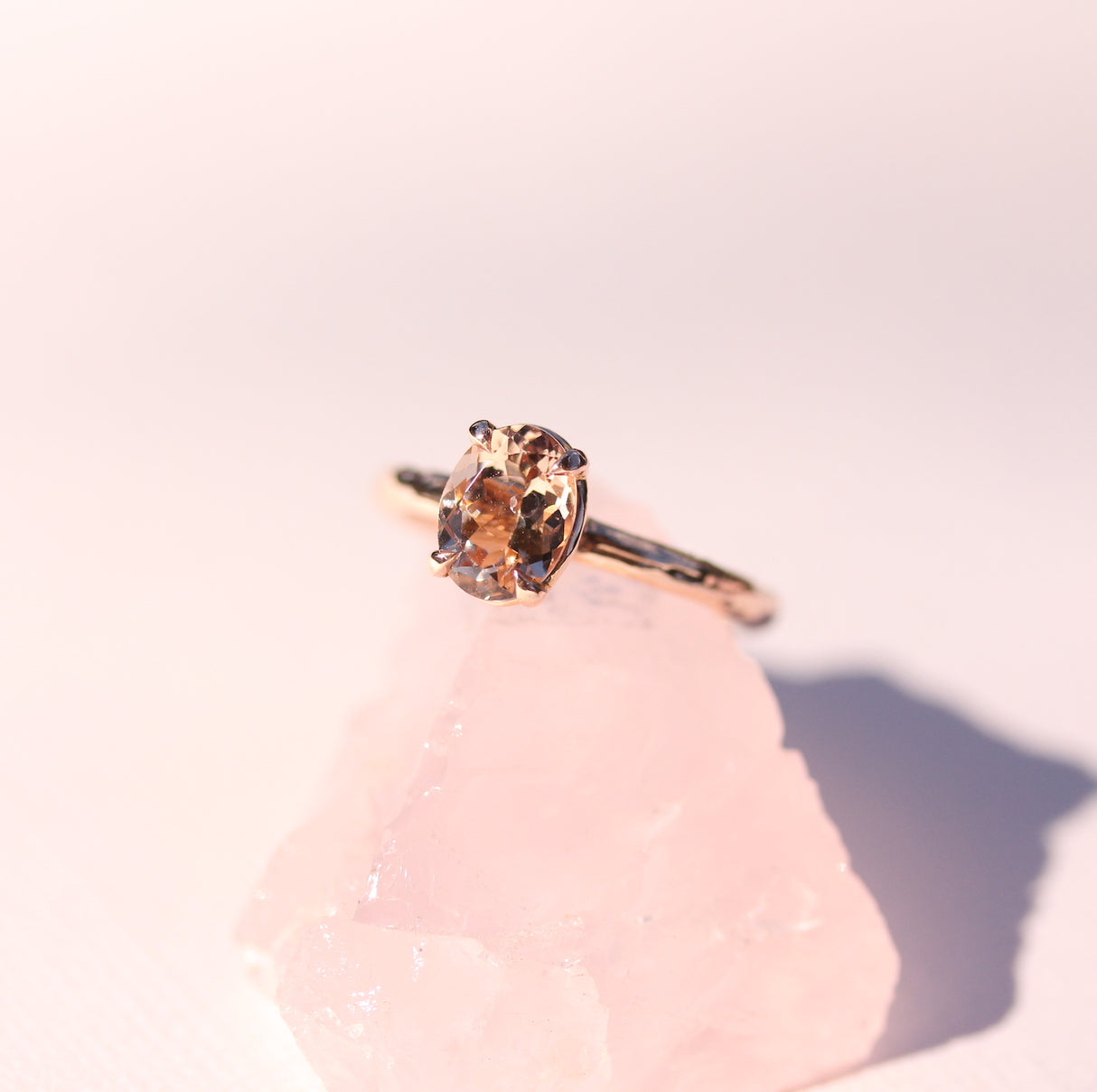 Morganite Oval Engagement ring