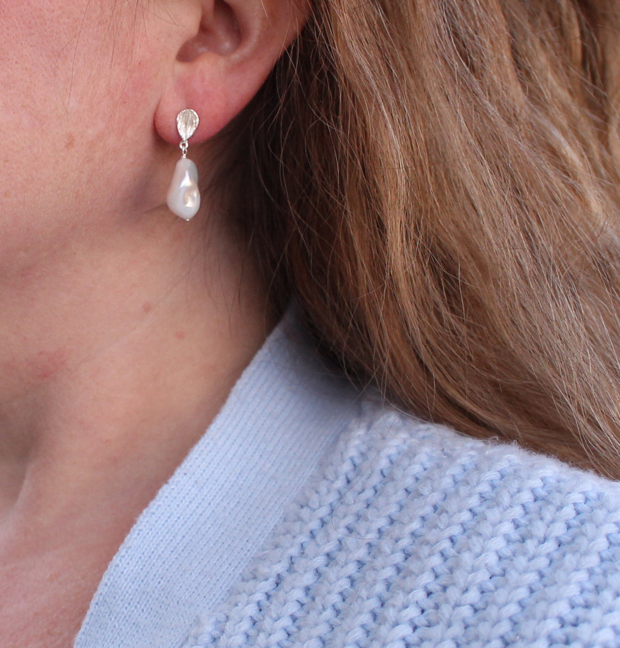 Teardrop Gemstone Drop Earrings in Sterling Silver