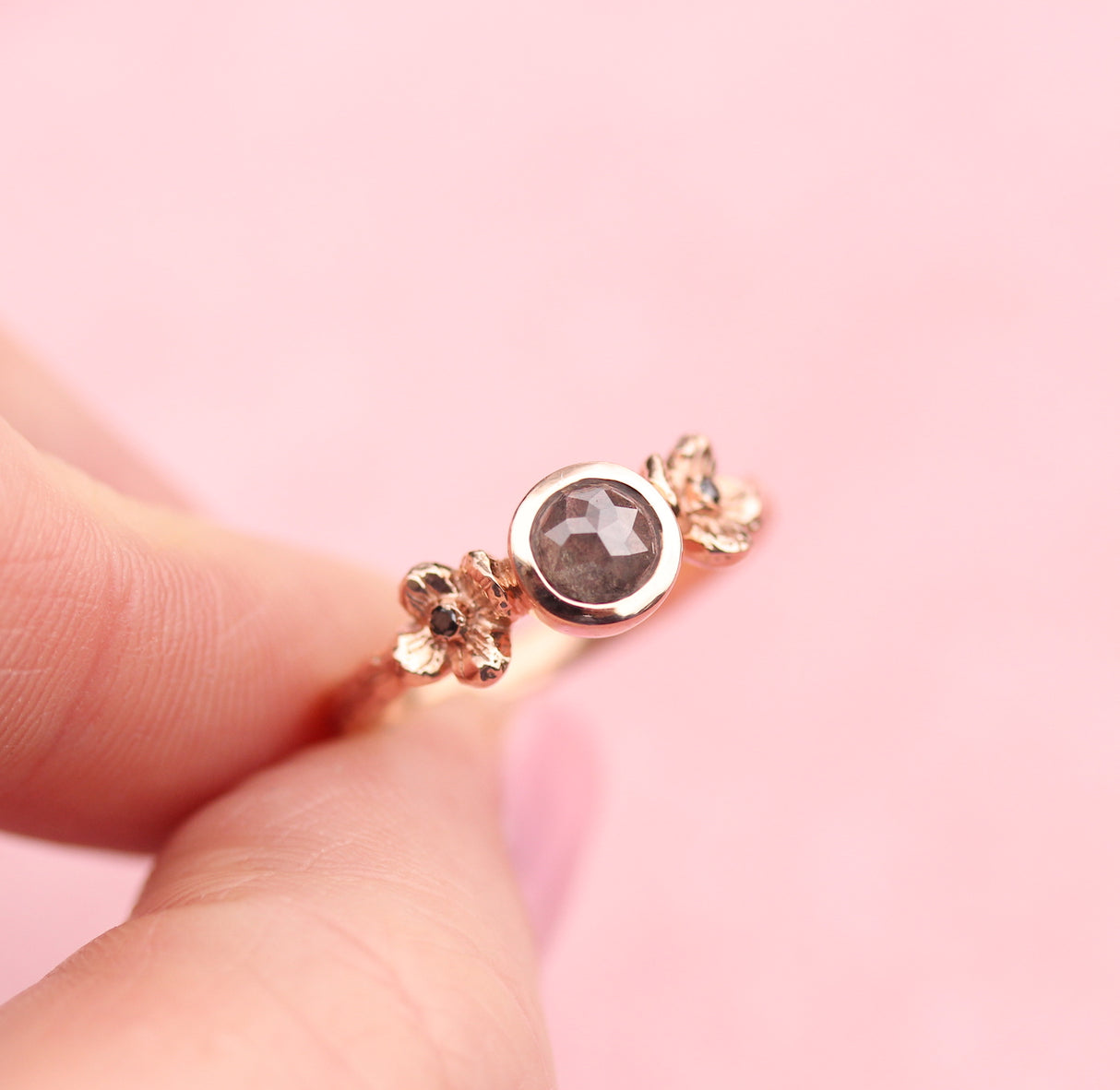 Floral Rose cut Diamond ring - Kathryn Rebecca