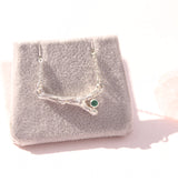 Sharon - Branch necklace with Emerald
