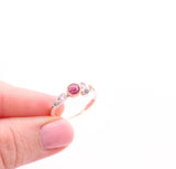 Winter Sunset Ring with Garnet and Sapphires