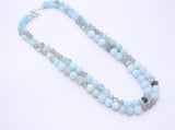 Double Strand Aquamarine Necklace