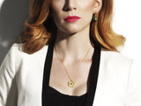Drop earring with green Gemstones - Kathryn Rebecca