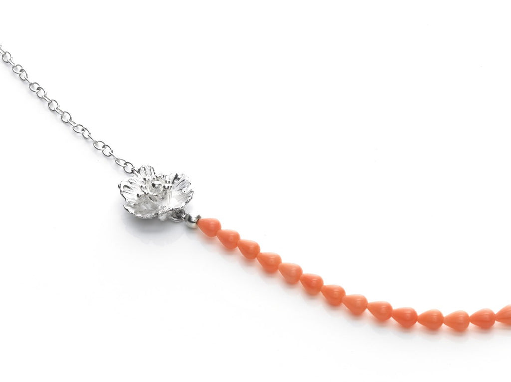 Wildflower- Poppy and coral necklace - Kathryn Rebecca