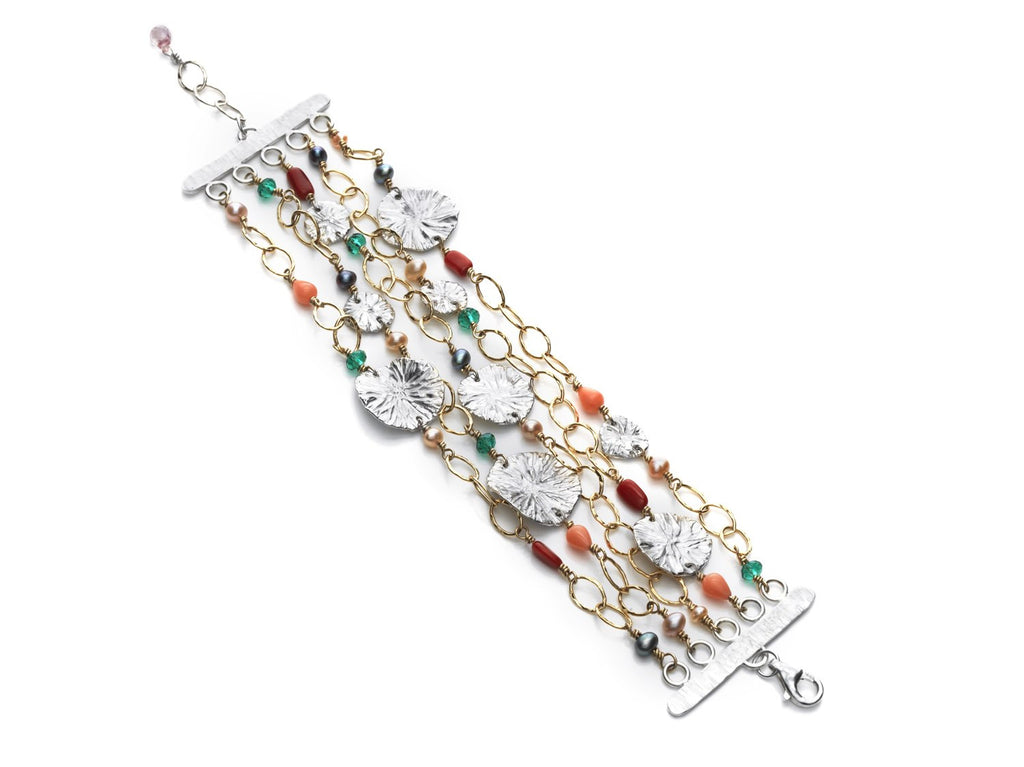 Beneath the lilies - 5 strand bracelet - Kathryn Rebecca
