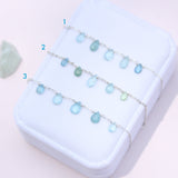 Aquamarine Necklace - 5 stone