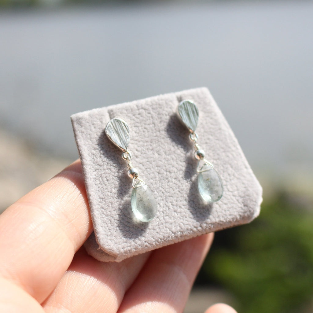 Moss Aquamarine drop Earrings