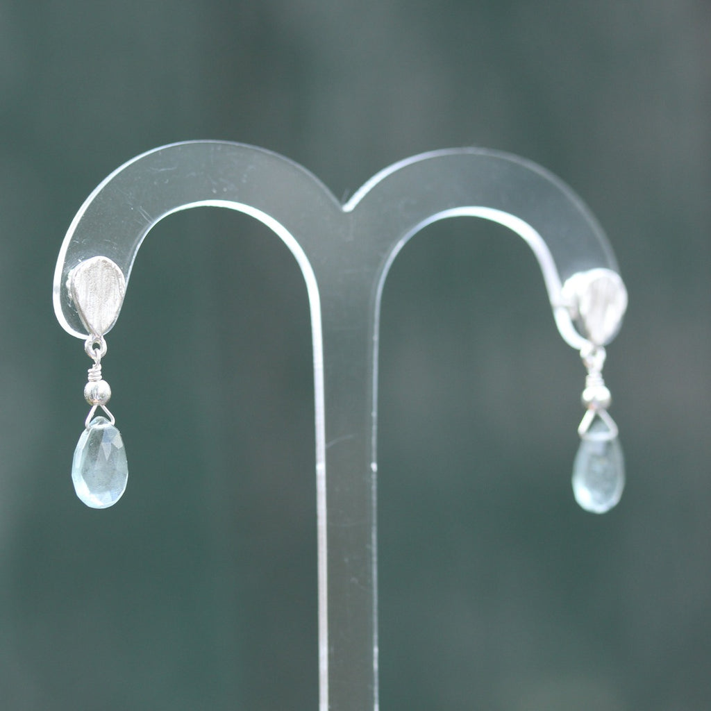 Moss Aquamarine drop Earrings