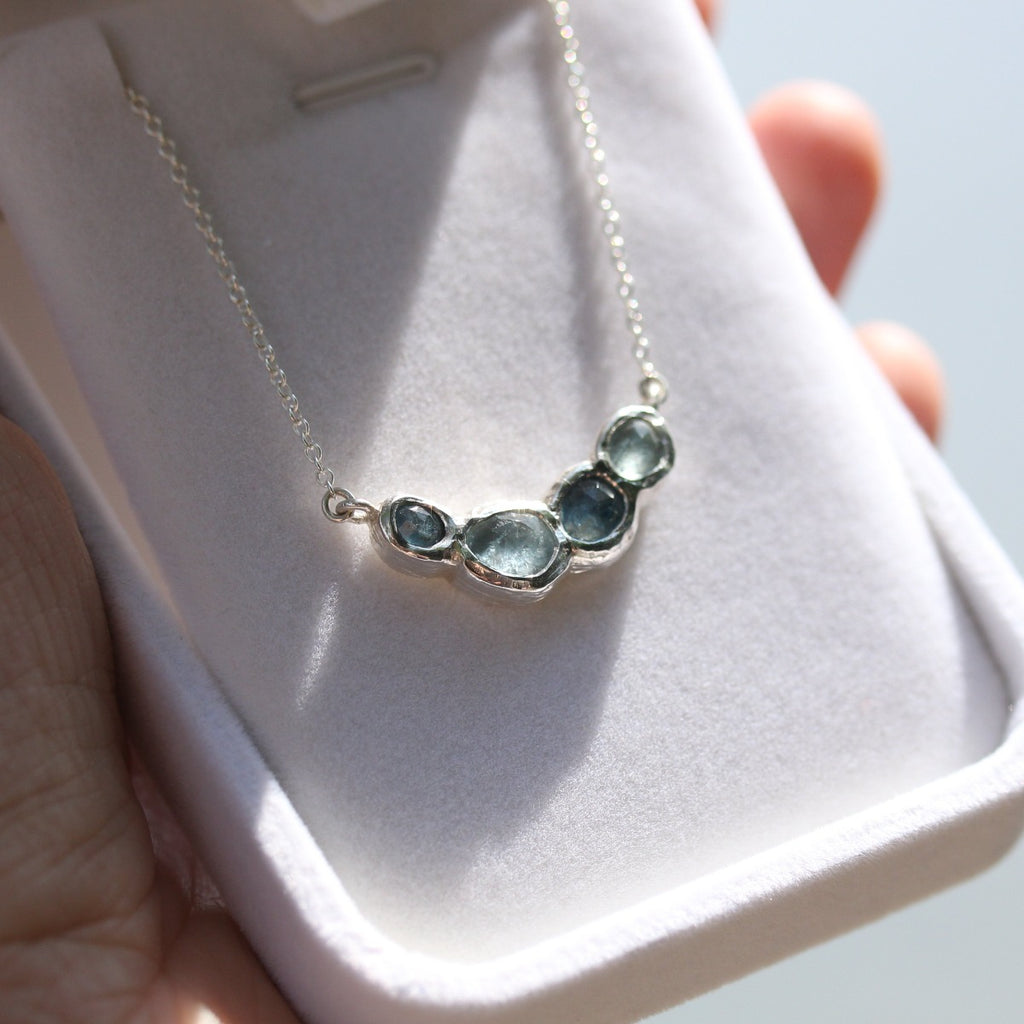 Rose cut Aquamarine Necklace