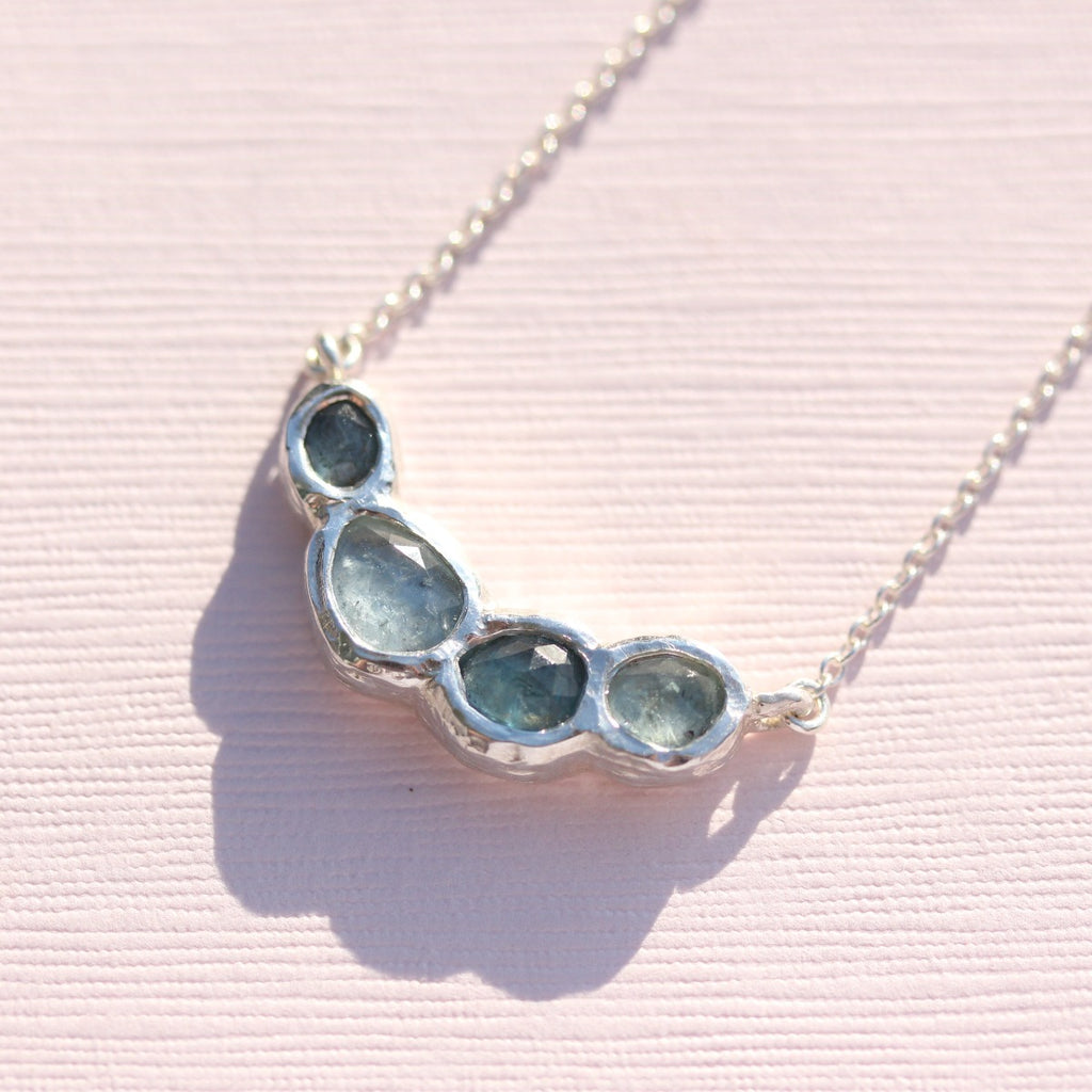 Rose cut Aquamarine Necklace