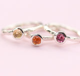 Stackable bezel branch ring