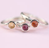 Stackable bezel branch ring