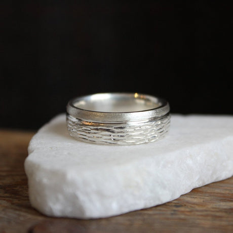 Men's Branch band with satin finish - Kathryn Rebecca