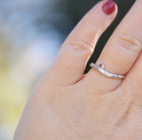 Branch and leaf wedding band