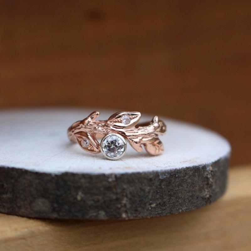 Branch and leaf custom made ring - Kathryn Rebecca