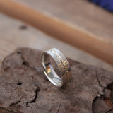Men's classic band with branch inset - Kathryn Rebecca