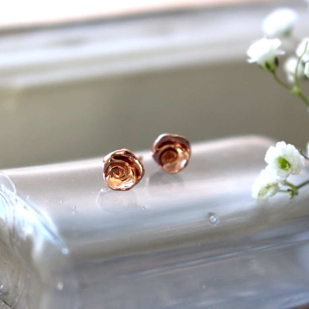 Mini rose studs - Kathryn Rebecca