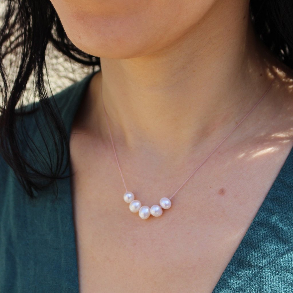 Floating Freshwater Pearl Necklace - Kathryn Rebecca