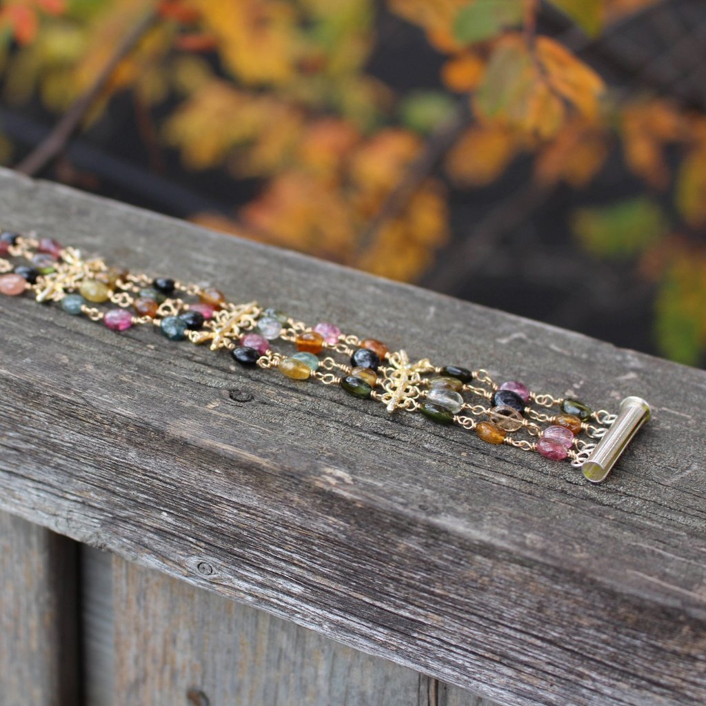 Tourmaline multi strand bracelet - Kathryn Rebecca