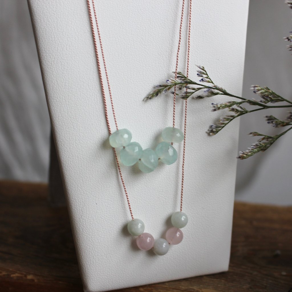 Gemstone with silk cord - Kathryn Rebecca