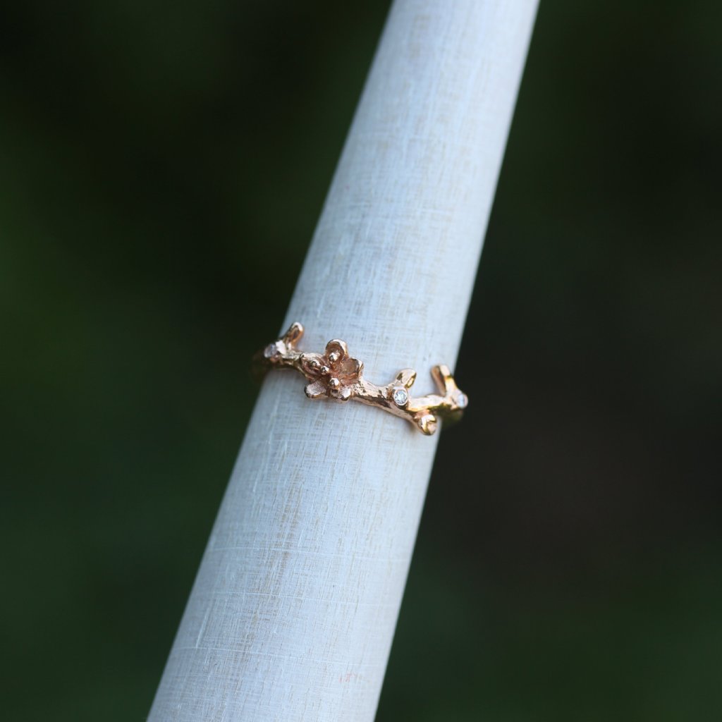 Cherry Blossom wedding band - Kathryn Rebecca