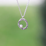 Birthstone Circle branch necklace