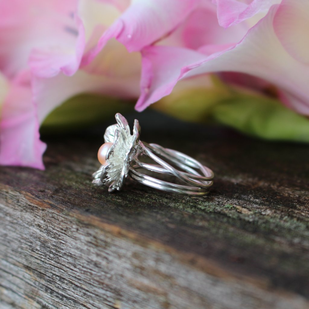 Poppy ring with pearl - Kathryn Rebecca