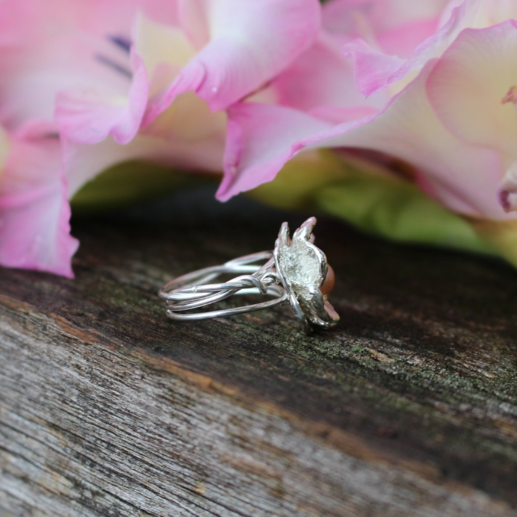 Poppy ring with pearl - Kathryn Rebecca
