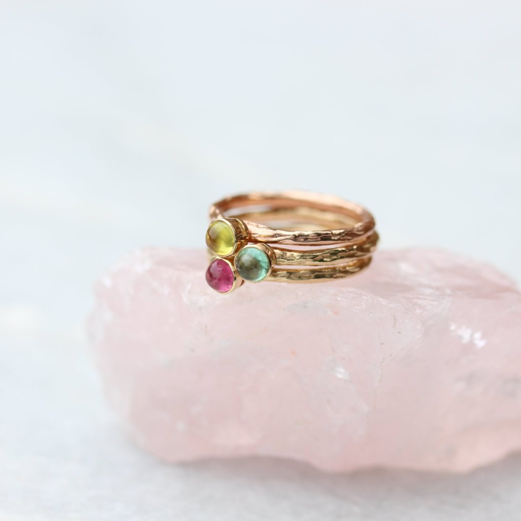 Stackable Tourmaline Rings - Kathryn Rebecca