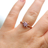 Leaf Halo Engagement ring - Kathryn Rebecca