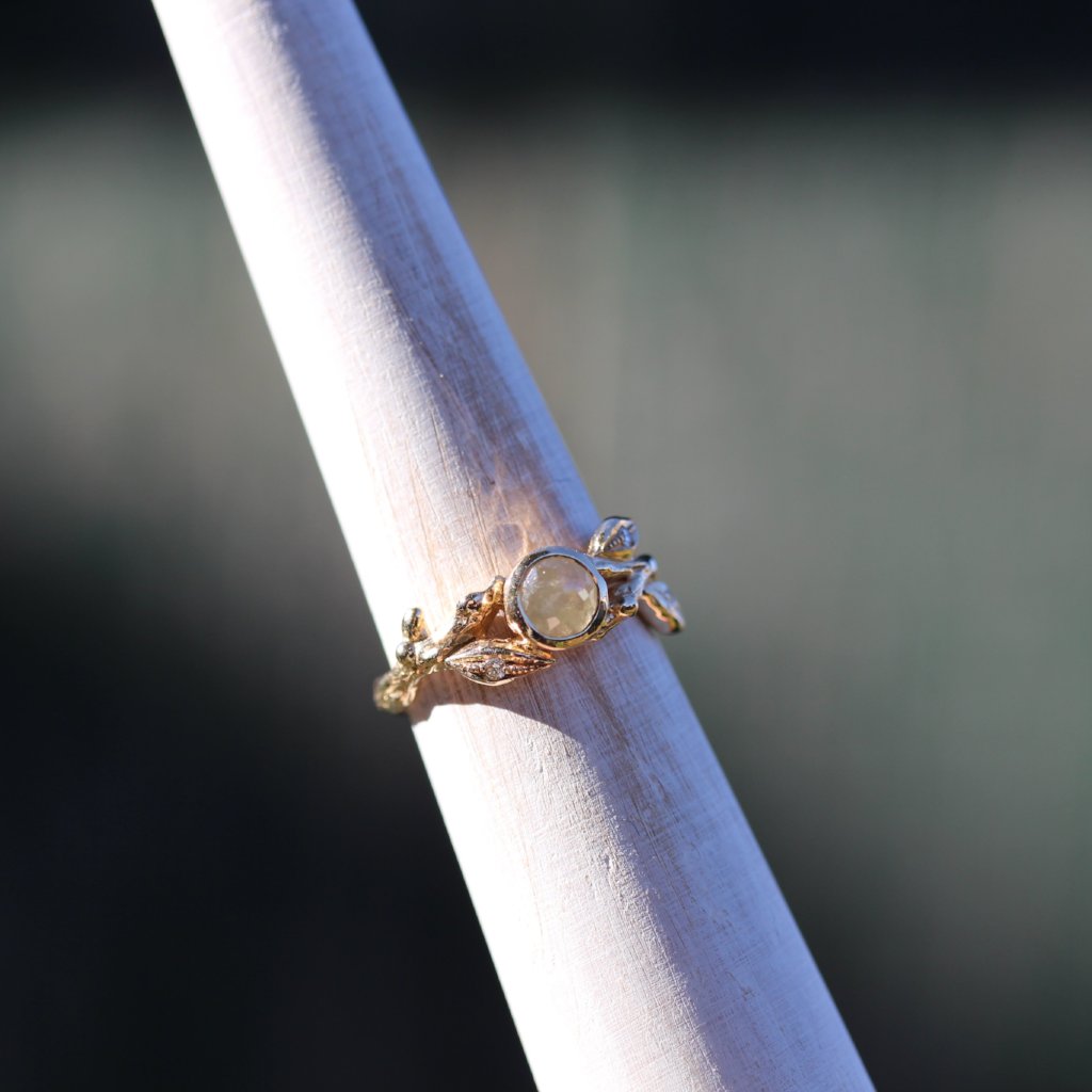 Leaf and Branch Rose cut Engagement ring - Kathryn Rebecca