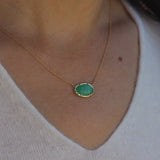 Chrysoprase and emerald necklace - Kathryn Rebecca