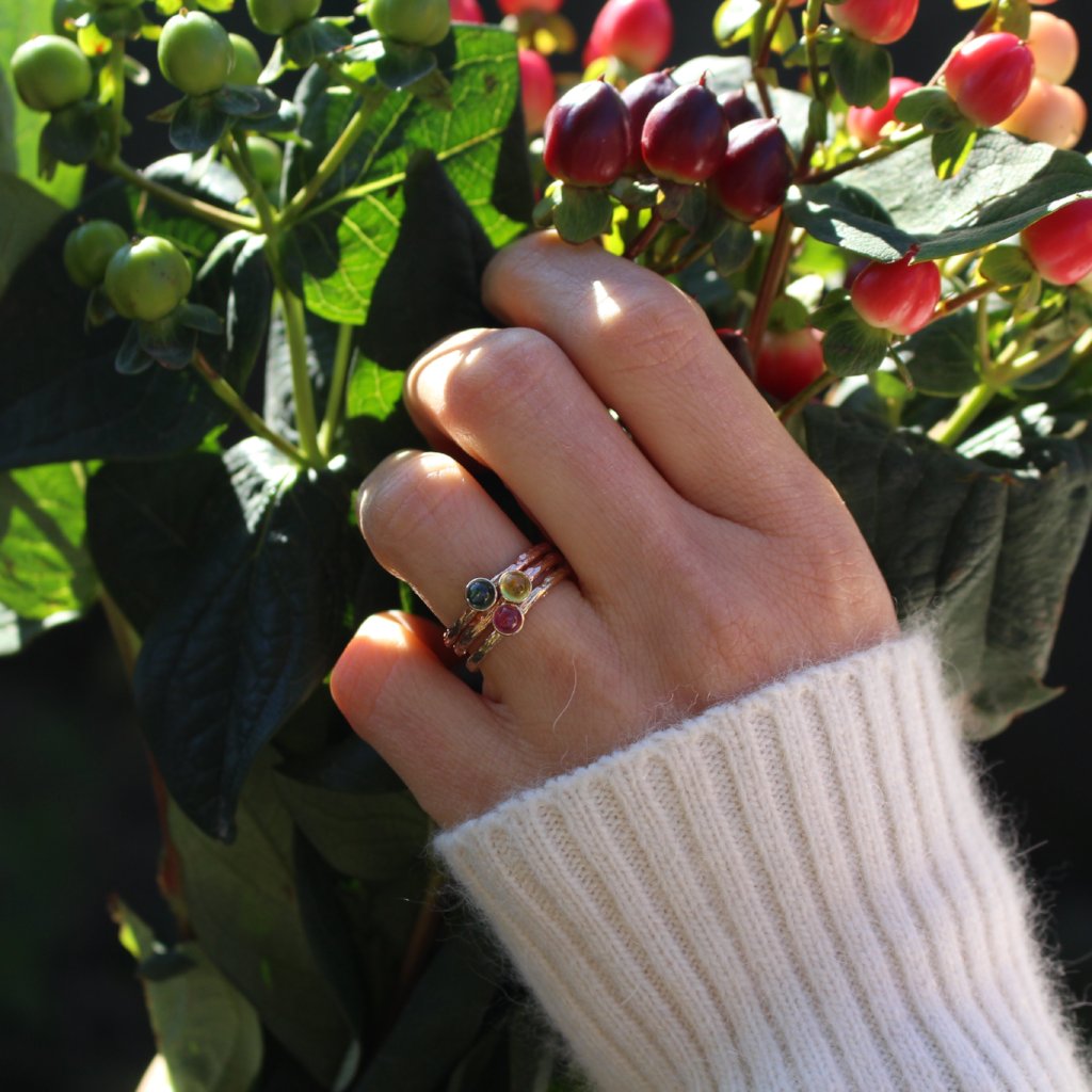 Stackable Tourmaline Rings - Kathryn Rebecca