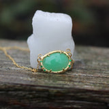 Chrysoprase and emerald necklace - Kathryn Rebecca