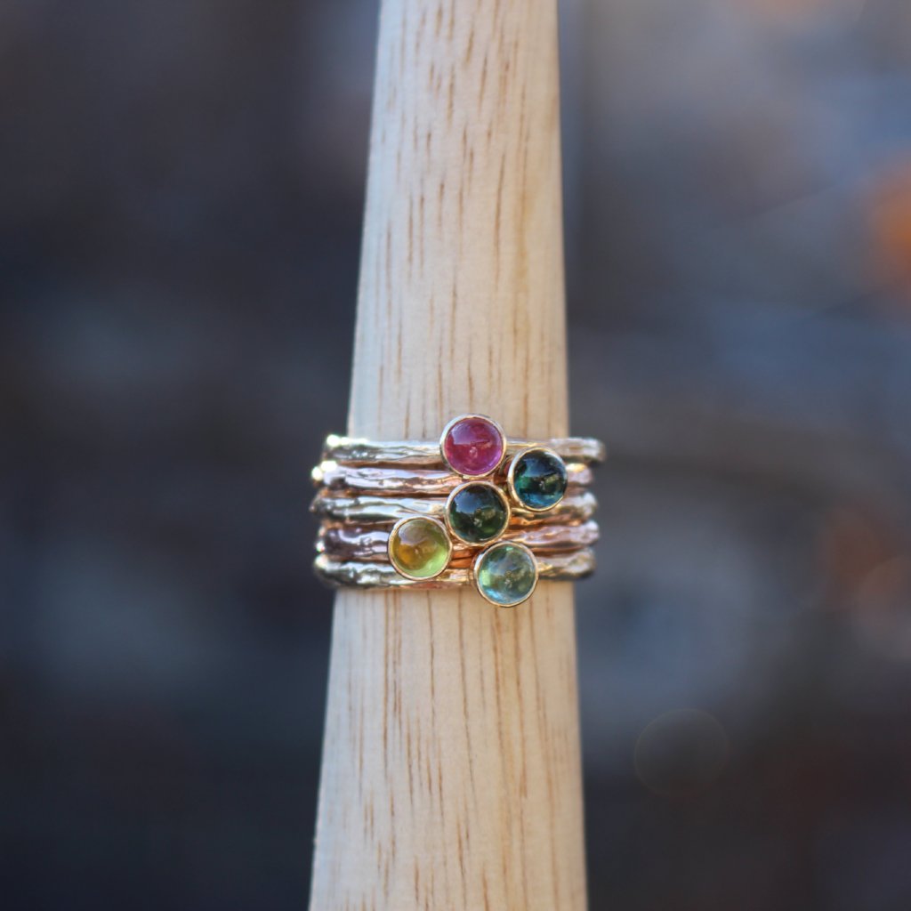 Stackable Tourmaline Rings - Kathryn Rebecca