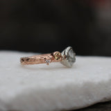 Rough diamond leaf and branch engagement ring - Kathryn Rebecca