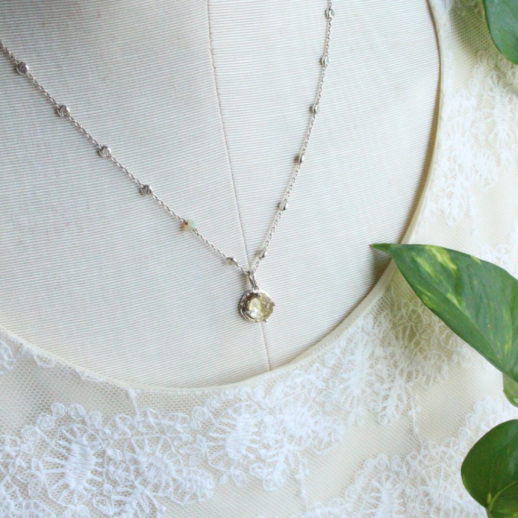 Rose cut gemstone necklace - Kathryn Rebecca