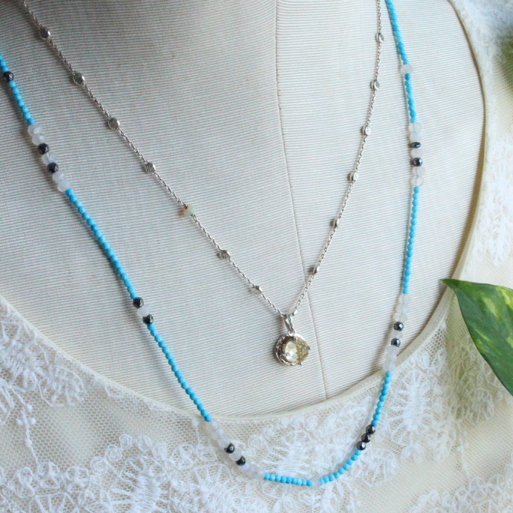 Clover and turquoise necklace - Kathryn Rebecca