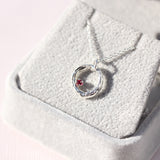 Birthstone Circle branch necklace