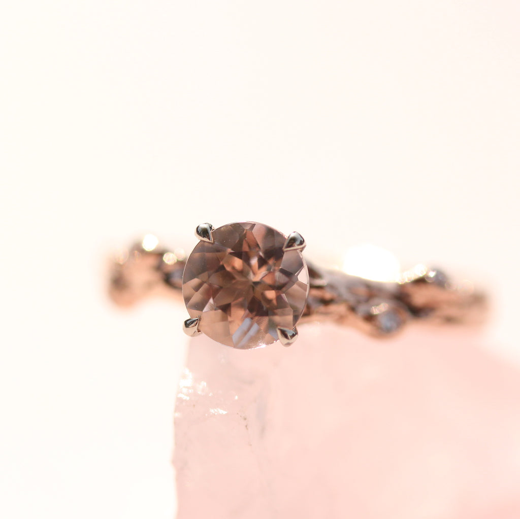 Branch and Knot Engagement Ring with Morganite