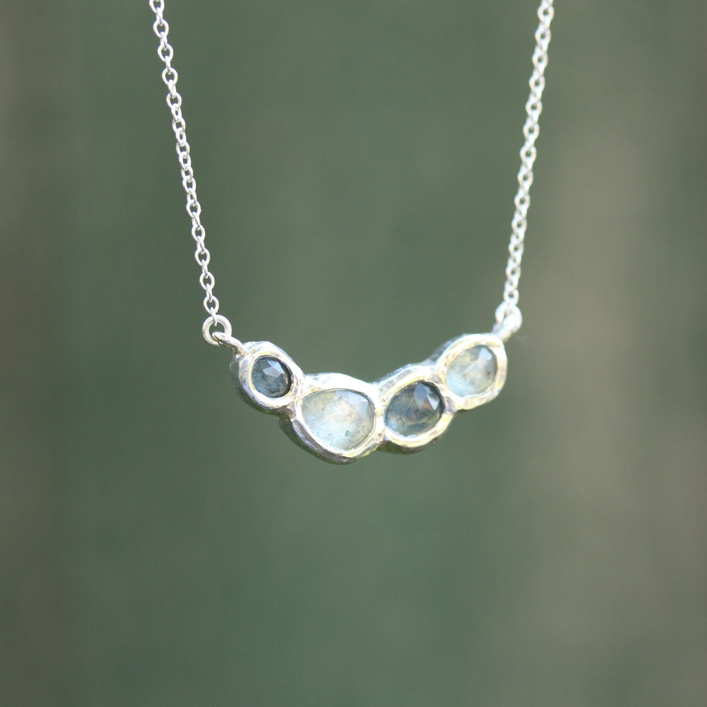 Rose cut Aquamarine Necklace